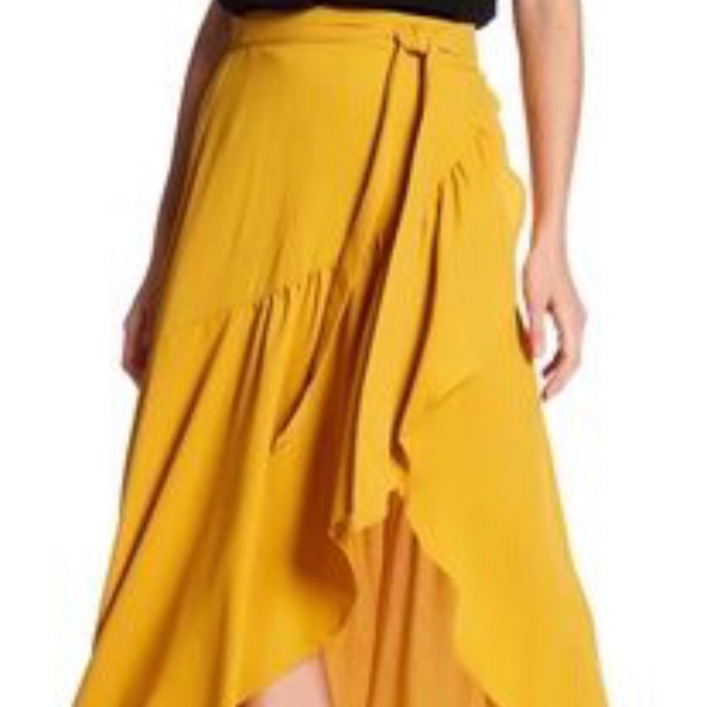 Know.one.cares ruffled wrap skirt